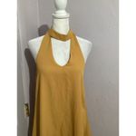 Lulus Lulu’s Groove Thing Golden Yellow Swing Mini Dress Sleeveless Neck Cut Out S Photo 2