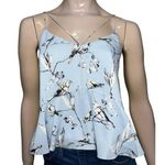 Lord & Taylor Highline Collective S Light Blue Sparrow Bird Print Strappy Top Photo 0