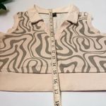 SheIn Green Print Collared V-Neck Tank Crop Top Photo 9