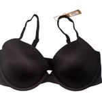 SKIMS  Black Onyx Fits Everybody T-Shirt Underwire Push-Up Bra NWT Size 34D Photo 1