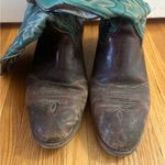 Double H ROPER two color green Leather Cowboy Boots Ranch Womens 11 Brown Photo 2