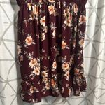 Xhilaration  Burgundy Floral Midi Dress Photo 6
