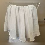 EXPRESS Strapless Bodysuit with White Sheer Ruffle Photo 1