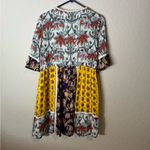 Anthropologie  Floral Patchwork Midi Dress - Yellow, Blue, Red Photo 7