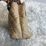 Kate Spade  Taupe Tan Leather Maryanne Quilted Tote Satchel Gold Chain Straps Photo 6