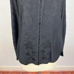 Escada Black Embroidered Embellished Blouse Size L Photo 3