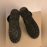 Timberland Women's Black leather fur trim waterproof combat Ankle Boots size 7 Photo 3