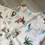 Hot Cotton Dress linen tropical midi womens Cream (medium) novelty summer beach White Photo 2