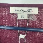Simply Noelle  Size S /‎ M NWT Knitted Peasant Blouse Bell Sleeves Purple Photo 5