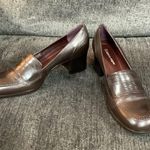 Etienne Aigner  Brown Chunky Heel Loafers Size 9M Photo 0