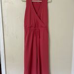 Nike Women’s  Dri-Fit fleece Yoga Pink Sleeveless Jumpsuit with Tie Belt Medium Photo 1