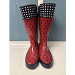 Womens Sperry Top Sider Waterproof‎ Rubber Rain Boots Pelican Red/Anchor/Navy 8 Red Photo 4
