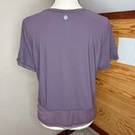 Lululemon  Sole Training Short Sleeve Tee Top Black Currant Purple 8 W3ABGS Sheer Photo 2