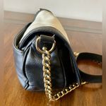 Emma Fox Crossbody Bag Purse Black & White Leather with Chain Strap Photo 2