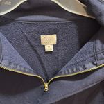 A New Day Navy Blue Snap Button Quarter Zip Pullover Sweatshirt Women's Medium Photo 1