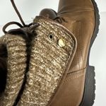 Jessica Cline Cognac Brown Karson Fold Over Collar Boots Size 10 Photo 4