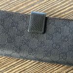 Gucci Soho Black Leather and canvas long Wallet Photo 2