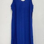 Lulus  Blue Polka Dot Spaghetti Strap Casual Slip Dress Womens S Midi Coquette Photo 0