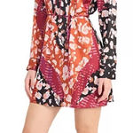 Donna Morgan NWT Floral Mini Dress - Long sleeves and V-neck design Size 18 Photo 0