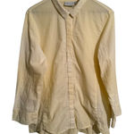 Habitat  Button up yellow and white ombre‎ and striped Shirt Sz L Photo 0
