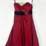 Alberto Makali Vintage  Y2K Bubble Hem Strapless Silk Dress Size 4 Vampire Photo 0