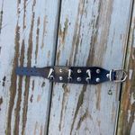 Gothic Spiked Studded faux leather Bracelet Choker Punk Spike Rivets Cuff Black Wristband Adjustable Punk Cuff Bangle Photo 2