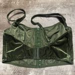 Urban Outfitters  Olive Green Velvet Corset Crop Top Photo 5