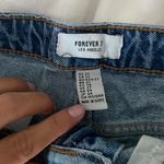 Forever 21 Distressed Jean Shorts with red stripe Photo 3