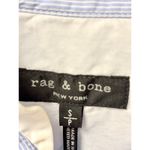 Rag and Bone  Allie Stripe Long Sleeve Cotton Button-Up Shirt Blue Women's Size S Photo 4