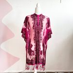 SO Velvet Burnout Mesh Kimono Cardigan Sheer Boho Whimsigoth Bohemian One Size Photo 1