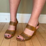 Franco Sarto Cut Out Leather Wedge Heels - 7 1/2 M Photo 3