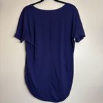 Lucy Activewear Tunic Shirt Blue M Medium Boat Neck Dolman Sleeve Photo 3