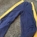 Free People  Oversized Wide Leg Navy Yellow Lined Sweats Size XS Photo 1