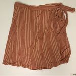 American Eagle High-Waisted Striped Tie Wrap Mini Skirt Size Medium Photo 2