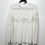 EXPRESS Crochet Office Workwear Party Cocktail Elegant Womens Top Size Large Photo 0