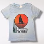 Vintage 70s Caribbean Sea Adventures St. Croix Graphic T Photo 0