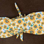 SM Padded Sunflower Tie String Strapless Bikini Top White Photo 1