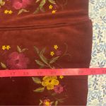 Vtg Courtenay Jacket 8 Burgandy Long Sleeve Floral Embroidered Y2K Zip Shacket Red Size M Photo 5
