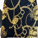 Isaac Mizrahi NWT Chain Print Mini Dress Gold Black Mesh Sheer Back & Sleeves 8 Photo 5
