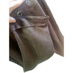 Larry Levine  Chocolate Brown Cuffed Capri Pants With Medallions at Waist Fully L Photo 5