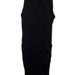 Athleta Seeker Ruched Built-in Bra Tank Athletic Workout Dress Size XXS Black Photo 2