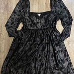 Versona Coco + Jaimeson  Silver and Black Mini Dress Long Puffy Sleeve New Medium Photo 0