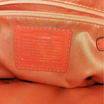 Coach Peyton Patent Leather Satchel Carryall Coral handbag purse Photo 10
