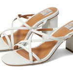 Dolce Vita White Blocked Strappy Sandal Block Heel Photo 0