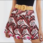 Anthropologie Floral Print Ruffle Mini Skirt Photo 1