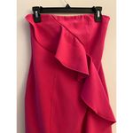 Likely  Monetta Strapless Ruffle Mini Dress Hot Barbie Pink Semi Formal EUC 6 Photo 3