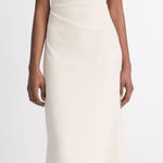 Vince Cream Strapless Midi Dress Photo 0