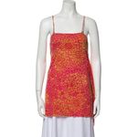 Magaschoni NEW  100% Silk Floral Printed Sleeveless Tunic,‎ Red, M Photo 14