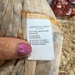 American Eagle Outfitters Gold Floral Button Blouse Photo 6