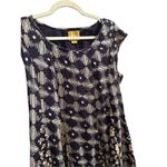 Anthropologie  MAEVE Blue & White Indiga Dress Sz M Tie-Back with Tassels Photo 11